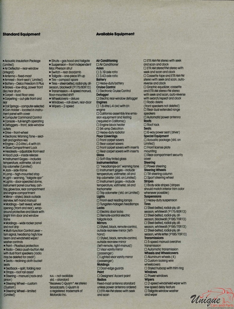 1986 Buick Buyers Guide Page 8